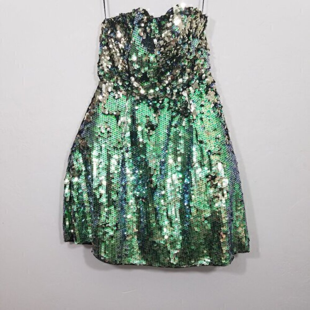 NWT ASOS Strapless Sequins Mini Dress Size 6